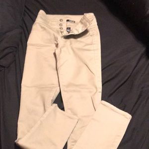 High waisted skinny kahki jeans